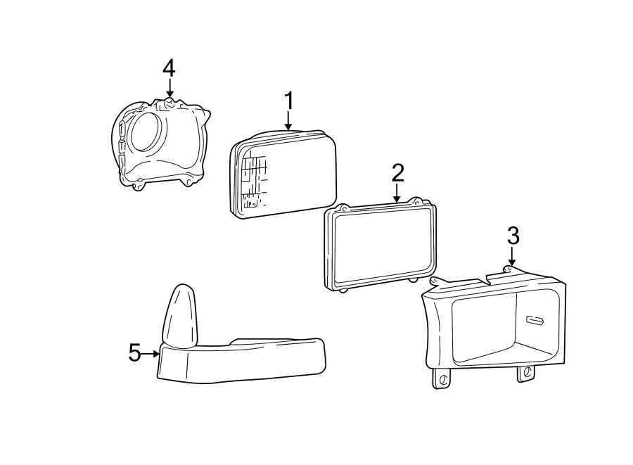 Diagram FRONT LAMPS. HEADLAMP COMPONENTS. for your 2013 Ford F-150 6.2L V8 A/T 4WD Lariat Crew Cab Pickup Fleetside 