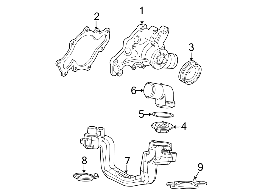 Diagram WATER PUMP. for your Ford F-250 Super Duty  