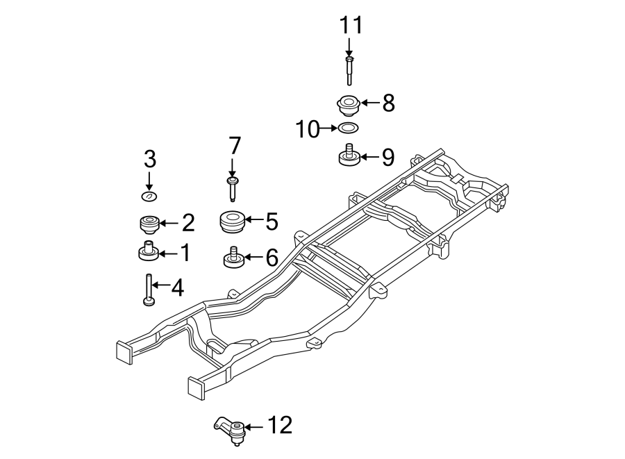 Diagram Frame & components. for your 2016 Ford F-150  XL Standard Cab Pickup Fleetside 