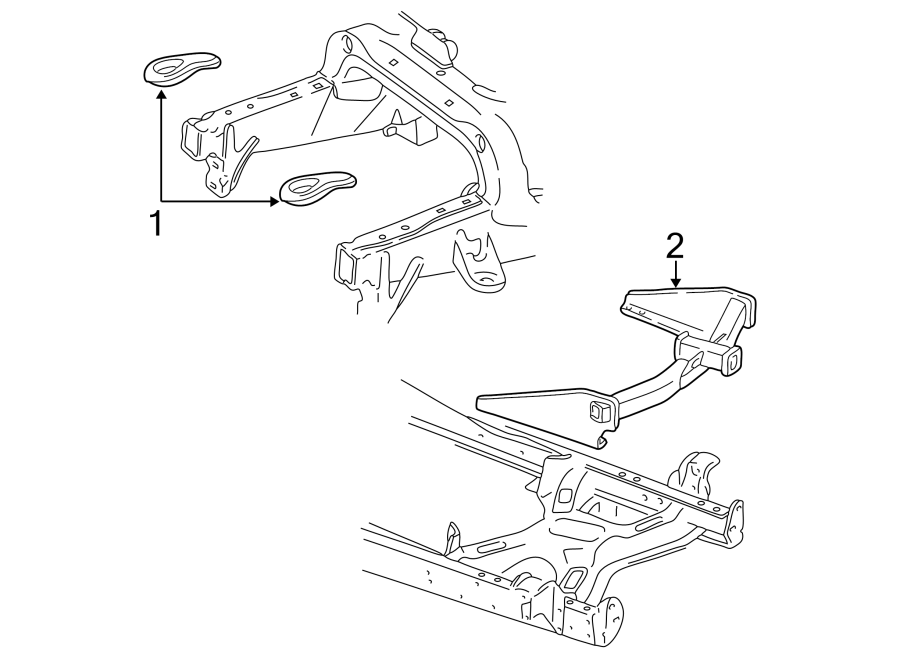 Diagram TOW HOOK & HITCH. for your 1999 Ford Ranger   