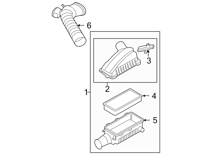 Diagram AIR INTAKE. for your 2008 Ford F-350 Super Duty   