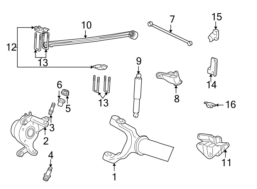 FRONT SUSPENSION. SUSPENSION COMPONENTS. Diagram