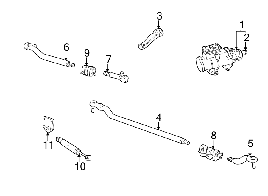 Diagram STEERING GEAR & LINKAGE. for your Ford F-450 Super Duty  