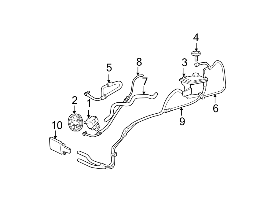 Diagram STEERING GEAR & LINKAGE. PUMP & HOSES. for your Ford F-350 Super Duty  