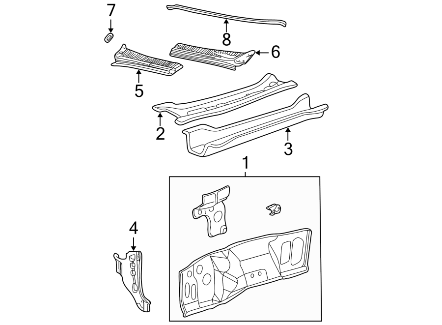 Diagram COWL. for your Ford F-350 Super Duty  