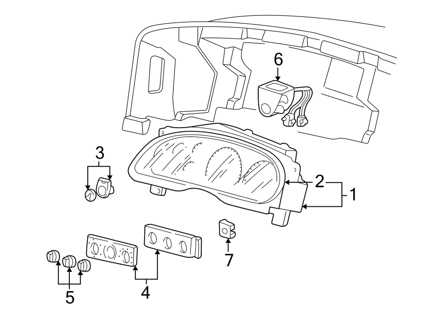 Diagram INSTRUMENT PANEL. CLUSTER & SWITCHES. for your 2024 Ford E-350 Super Duty  Base Stripped Chassis 