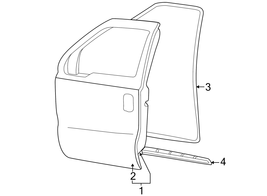 Diagram FRONT DOOR. DOOR & COMPONENTS. for your 2018 Ford F-150   