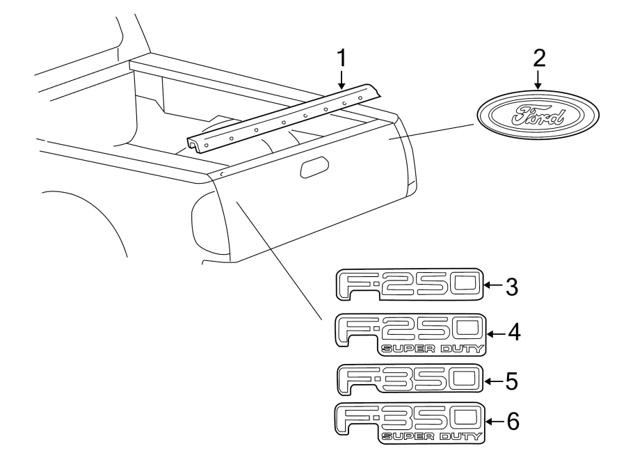 Diagram PICK UP BOX. EXTERIOR TRIM. for your 2015 Lincoln MKZ   