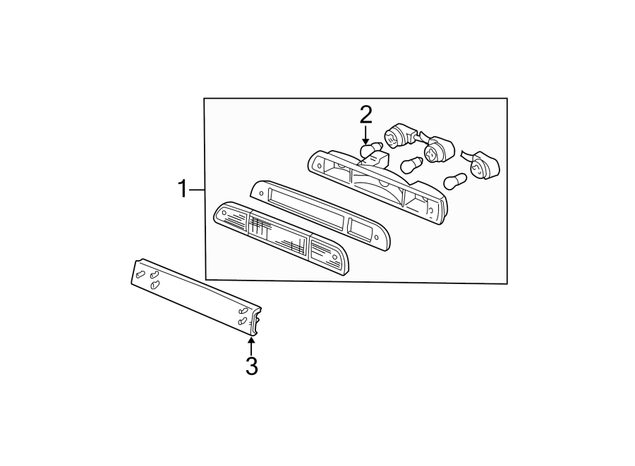 Diagram REAR LAMPS. HIGH MOUNTED STOP LAMP. for your 2003 Ford F-150   