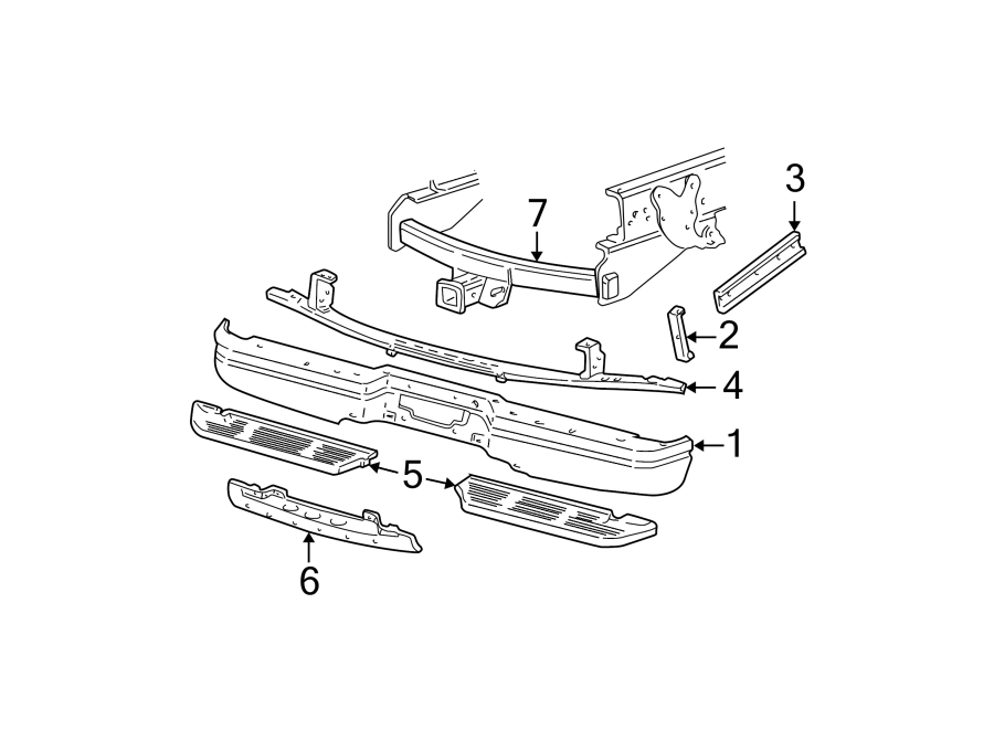 Diagram REAR BUMPER. BUMPER & COMPONENTS. for your 2020 Ford F-150 3.3L Duratec V6 FLEX A/T RWD XL Standard Cab Pickup Fleetside 