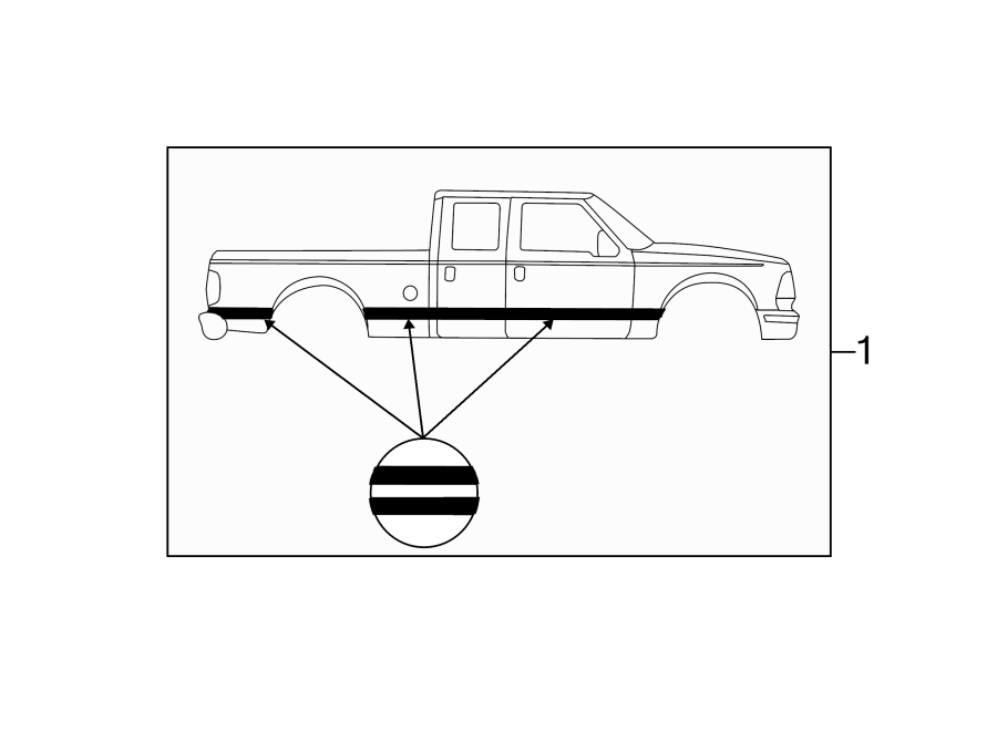 Diagram STRIPE TAPE. for your Ford F-550 Super Duty  