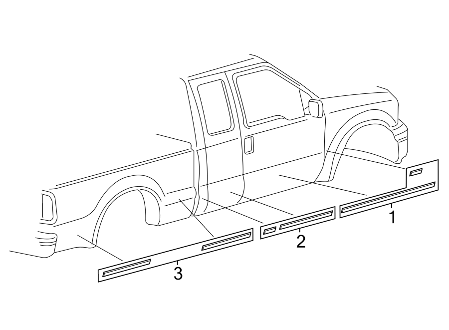 Diagram Stripe tape. for your Ford F-550 Super Duty  