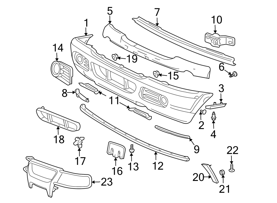 Diagram FRONT BUMPER. BUMPER & COMPONENTS. for your 2007 Ford F-150  XLT Extended Cab Pickup Fleetside 