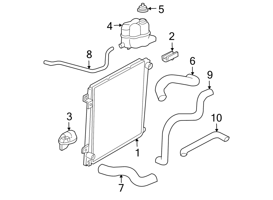 Diagram RADIATOR & COMPONENTS. for your Ford Explorer  