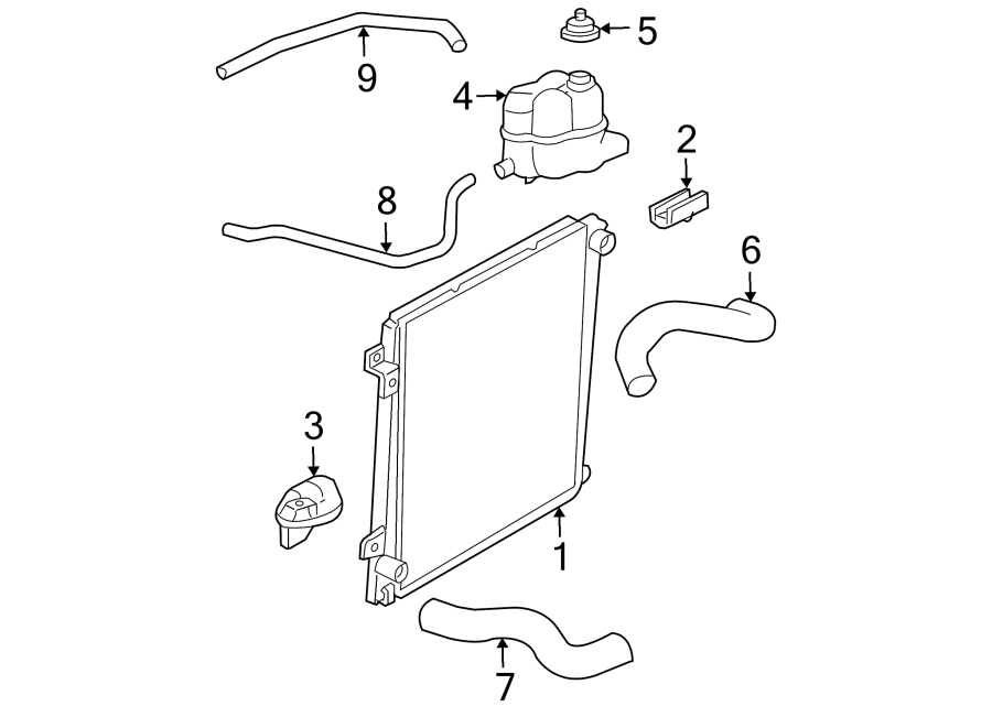 Diagram RADIATOR & COMPONENTS. for your Ford Explorer  