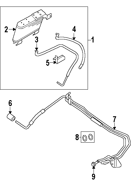 Diagram TRANS OIL COOLER. for your 2018 Lincoln MKZ Reserve Sedan  