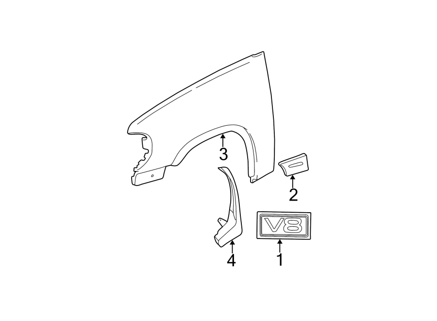 Diagram FENDER. EXTERIOR TRIM. for your 2002 Ford Explorer Sport Trac   