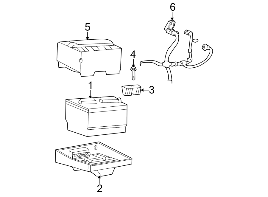 Diagram BATTERY. for your Ford