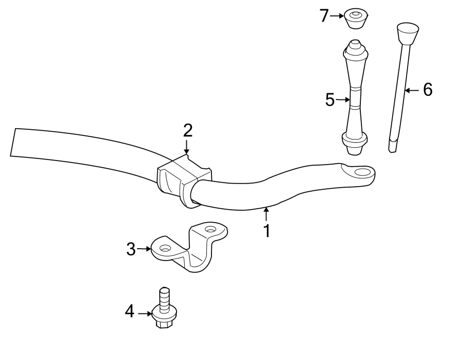 Diagram FRONT SUSPENSION. STABILIZER BAR & COMPONENTS. for your 1998 Ford F-150 4.2L Triton V6 M/T RWD Base Standard Cab Pickup Fleetside 