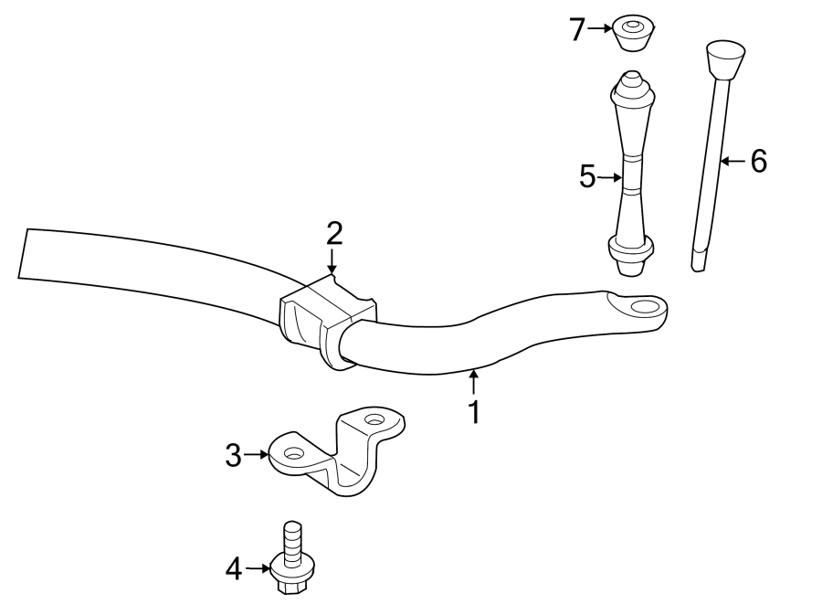 Diagram FRONT SUSPENSION. STABILIZER BAR & COMPONENTS. for your 2008 Lincoln MKZ   