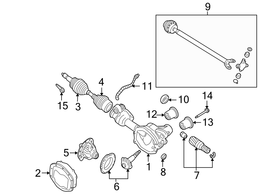 Diagram FRONT SUSPENSION. CARRIER & FRONT AXLES. for your 2020 Lincoln MKZ   