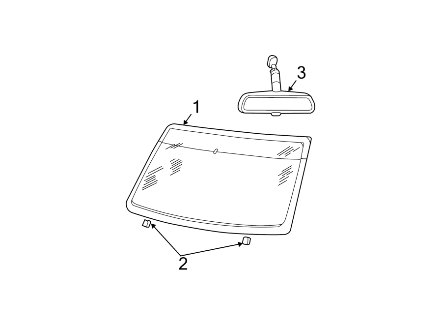 Diagram WINDSHIELD. GLASS. for your 2024 Ford Escape   