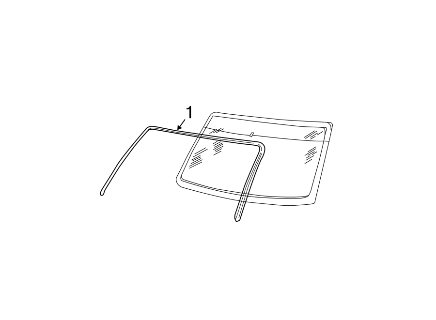 Diagram WINDSHIELD. REVEAL MOLDINGS. for your Ford Explorer  