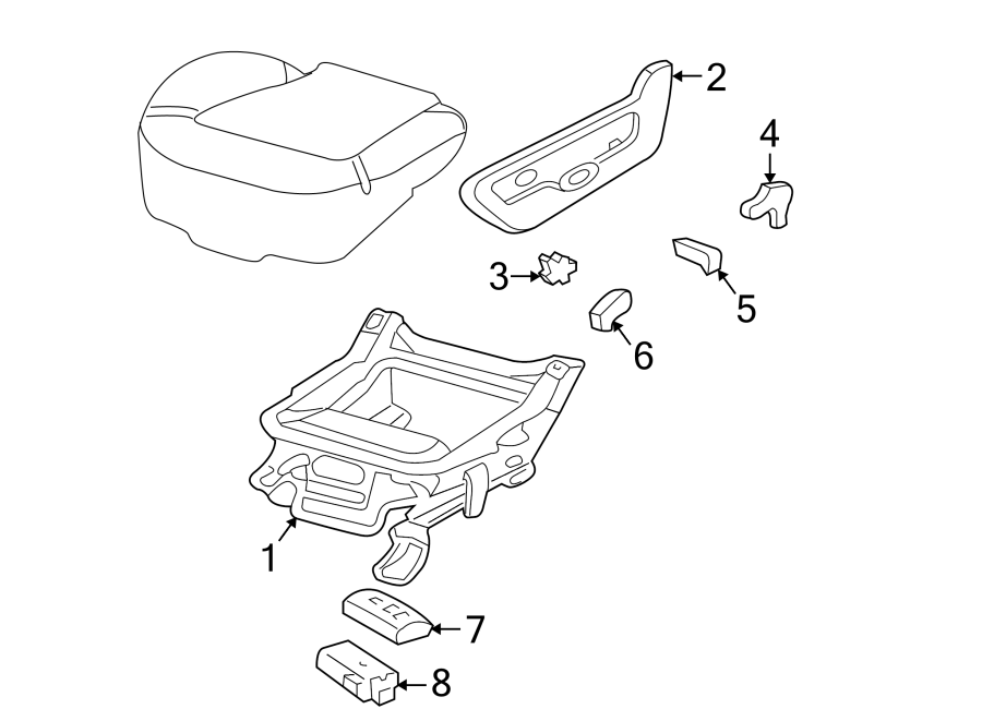 Diagram SEATS & TRACKS. TRACKS & COMPONENTS. for your 2007 Ford Expedition   