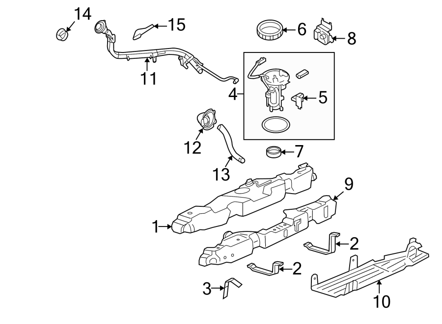 Diagram FUEL SYSTEM COMPONENTS. for your Ford F-150  