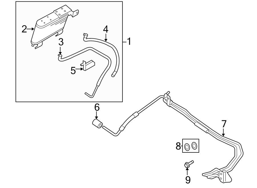 Diagram TRANS OIL COOLER. for your 2014 Ford F-250 Super Duty   