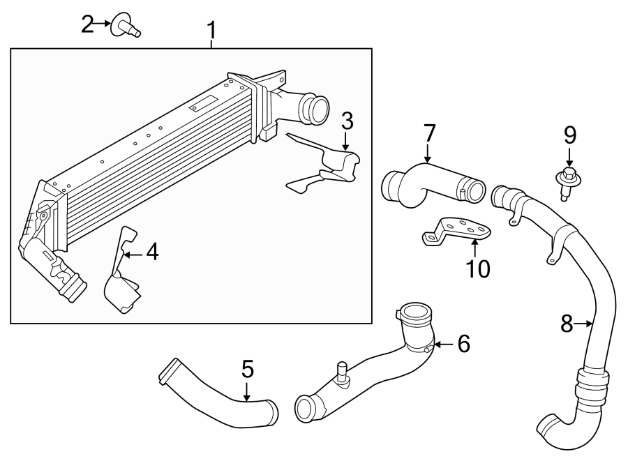 Diagram INTERCOOLER. for your 2018 Lincoln MKX 2.7L EcoBoost V6 A/T AWD Select Sport Utility 