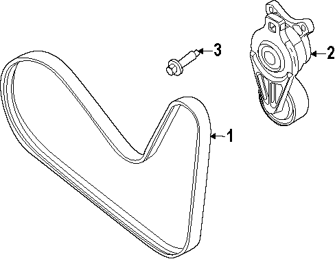 Diagram BELTS & PULLEYS. for your Ford Police Interceptor Utility  