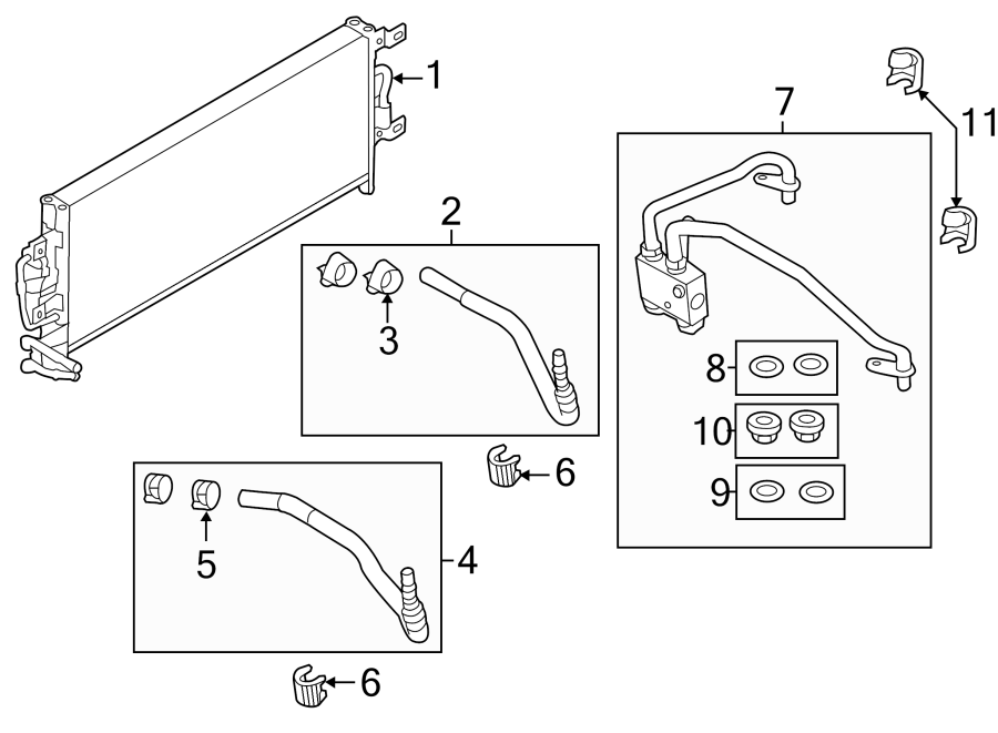 Diagram TRANS OIL COOLER. for your 2015 Ford Special Service Police Sedan   