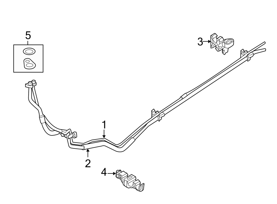 Diagram AIR CONDITIONER & HEATER. REAR AC LINES. for your 2015 Ford Explorer   