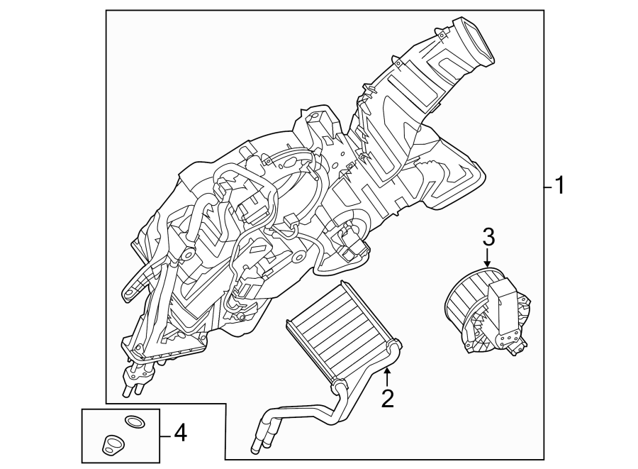 Full size assembly image of AIR CONDITIONER & HEATER. AUXILIARY AIR CONDITIONER. (1/1)