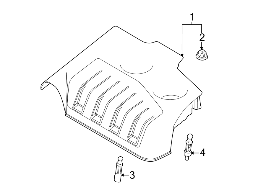 Diagram ENGINE / TRANSAXLE. ENGINE APPEARANCE COVER. for your 2011 Lincoln MKZ   