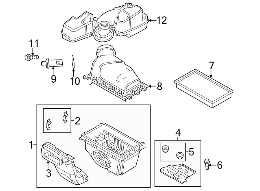 Diagram ENGINE / TRANSAXLE. AIR INTAKE. for your Lincoln MKZ  