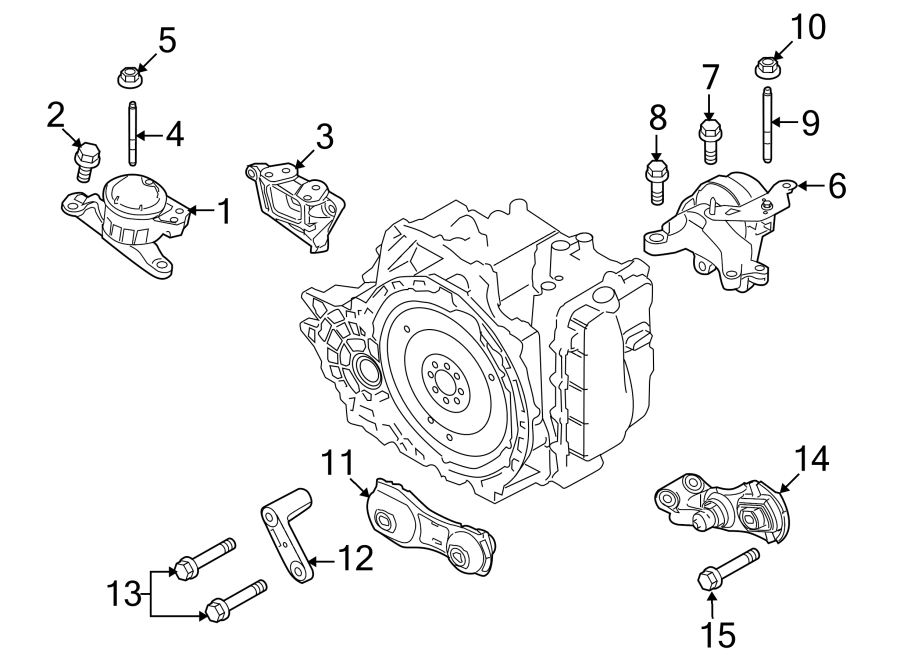 Diagram ENGINE / TRANSAXLE. ENGINE & TRANS MOUNTING. for your 2008 Lincoln MKZ   