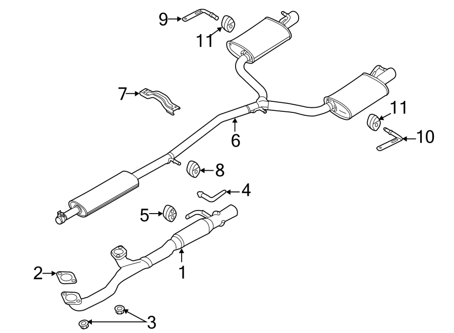 EXHAUST SYSTEM. EXHAUST COMPONENTS. Diagram