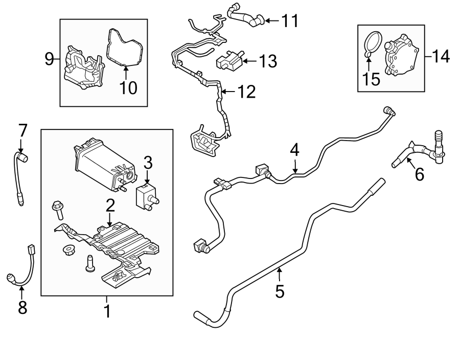 Diagram EMISSION SYSTEM. EMISSION COMPONENTS. for your Lincoln MKZ  