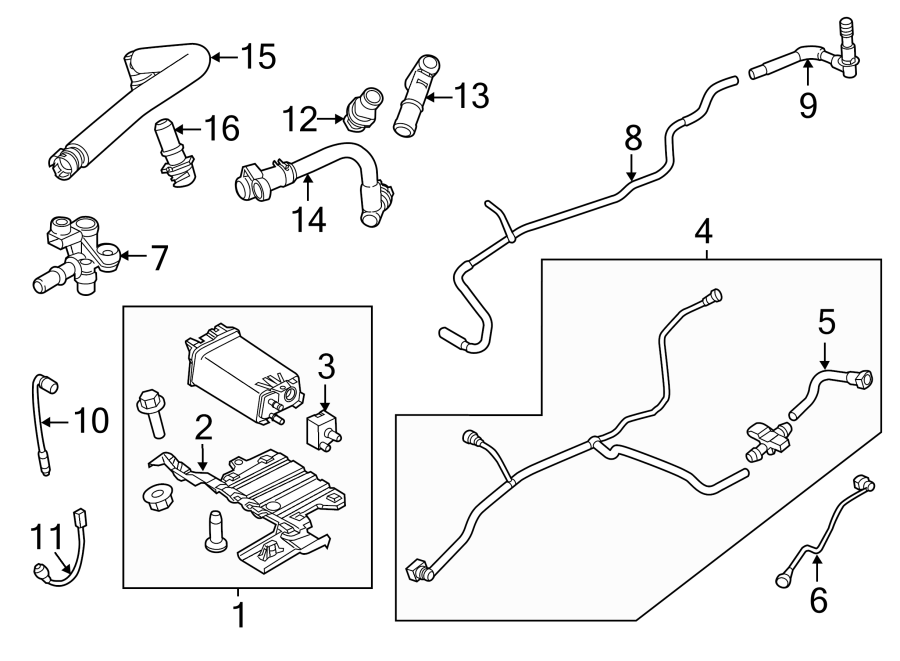 Diagram EMISSION SYSTEM. EMISSION COMPONENTS. for your Mercury