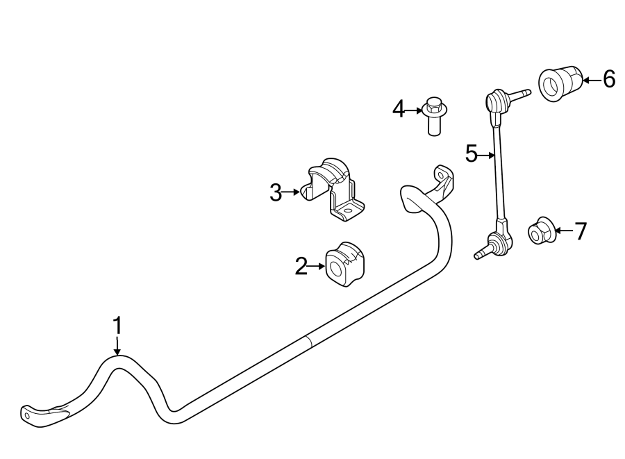 FRONT SUSPENSION. STABILIZER BAR & COMPONENTS. Diagram