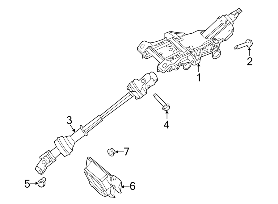 Diagram STEERING COLUMN ASSEMBLY. for your 2011 Ford E-250   