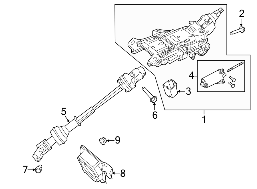 Diagram STEERING COLUMN ASSEMBLY. for your 2011 Ford E-250   