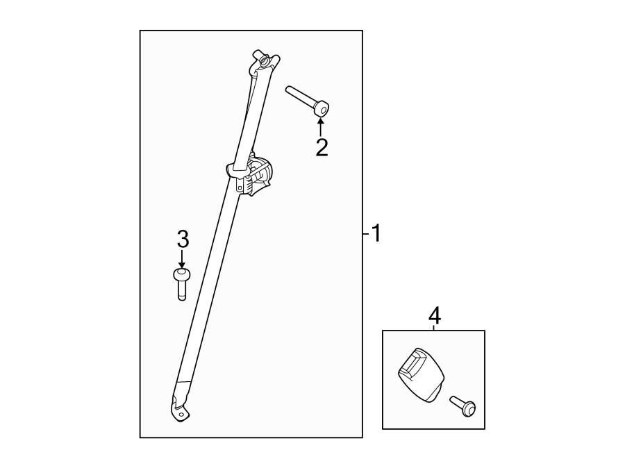 Diagram RESTRAINT SYSTEMS. SECOND ROW SEAT BELTS. for your 1996 Ford Explorer   