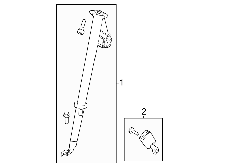 Diagram RESTRAINT SYSTEMS. THIRD ROW SEAT BELTS. for your Ford Explorer  