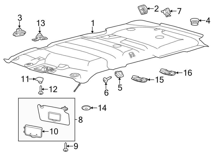 Diagram INTERIOR TRIM. for your Ford F-150  