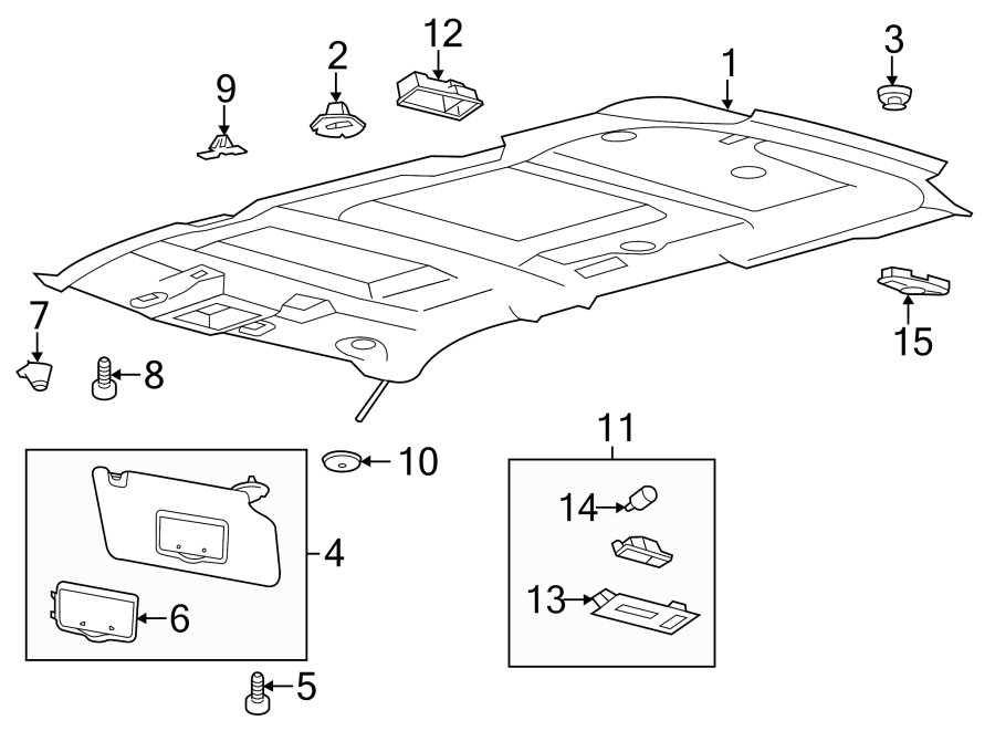 Diagram INTERIOR TRIM. for your 2017 Lincoln MKZ Premiere Sedan 2.0L EcoBoost A/T AWD 