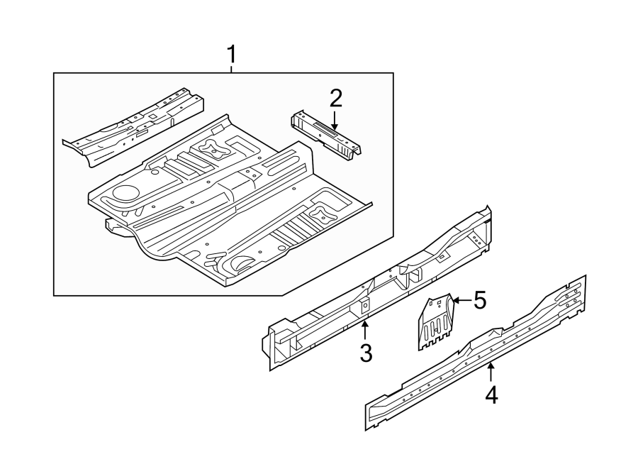 Diagram PILLARS. ROCKER & FLOOR. for your 2020 Ford Escape   