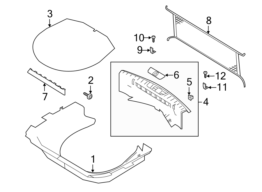 Diagram REAR BODY & FLOOR. INTERIOR TRIM. for your Ford Fiesta  